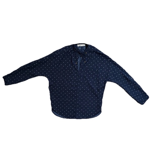 Abercrombie & Fitch Women’s XS Blouse Blue Star Long Sleeve V-Neck Relaxed Fit - Picture 3 of 7